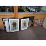 x4 Vanity Fair SPY framed prints 'Men of the day'