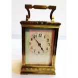 Brass and glass Carriage clock