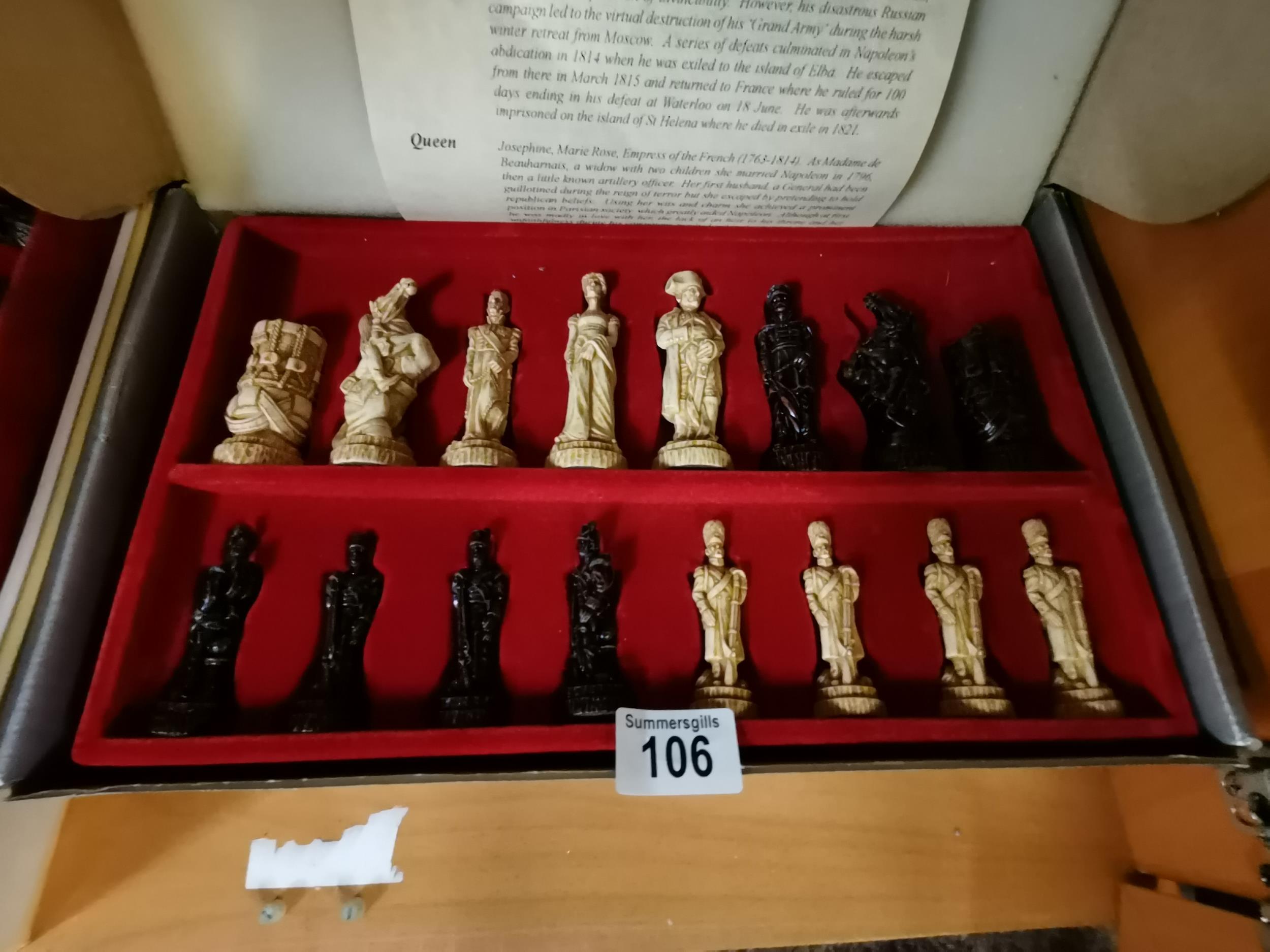 Studio Anne Carlton Chess set - The Battle of Waterloo