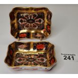 X2 Royal Crown Derby trinket dishes 1128 XLIII - 9cm