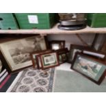 Collection of framed pictures - good quality wooden frames