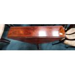 Mahogany oval double drop leaf table with claw feet