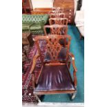 Chippendale Style dining chairs 4 plus 2 carver