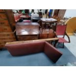 misc furniture including bureau, antique examination table, drink cabinet, chair and stool