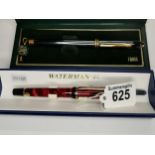 A Waterman Pen in box plus Cross pen in box