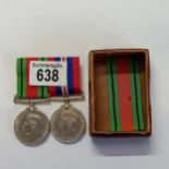 x2 Medals Defence with ribbons and original box