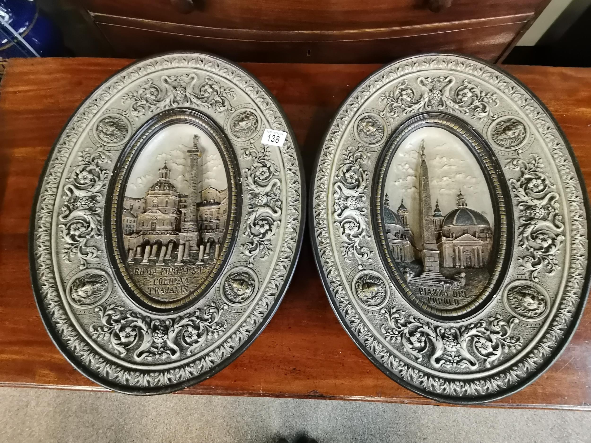 A pair of of Italian plaques stamped WS&S