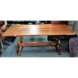 Acornman Yorkshire Oak refectory dining table