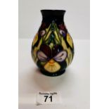 Moorcroft Rachel Bishop 1994 Heartsease Special Occasions Vase 14cm second