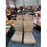x6 wicker dining chairs