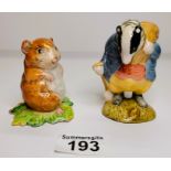 x2 Beswick Beatrix potter characters ' Timmy Willie' and Tommy Brock'