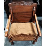 Vintage Mahogany Monk's chair