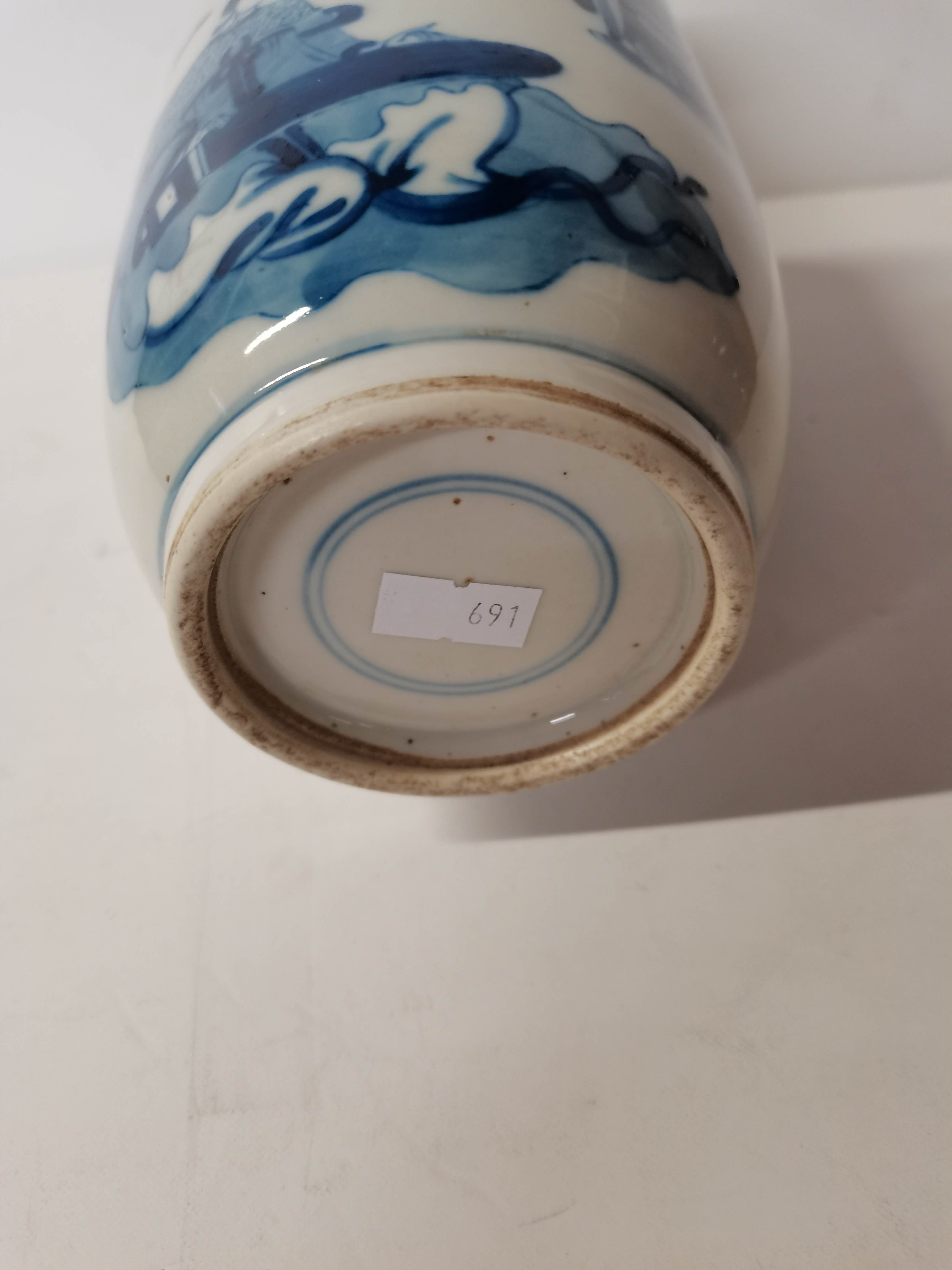 19th century Chinese Rouleau porcelain vase - Image 7 of 8