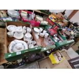 4 x boxes chiina and ceramics incl Royal Standard coffee set, Wedgewood Jasper items