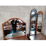 3 antique wall mirrors in wooden frames