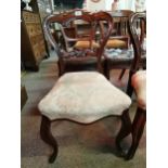 Set of 6 rosewood Victorian dining chairs