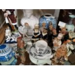Collection of ceramics incl Tremar pottery figurei