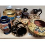 Oriental vases, ceramics etc