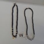 x2 Black Pearl necklaces