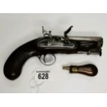 Kavanagh pistol with powder flask