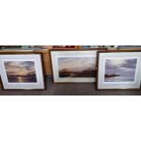 x 3 signed framed pictures by John Trickett (1 frame D/D)