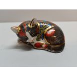 Crown Derby Catnip kitten ex cond