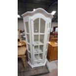 White painted Pine glazed display cabinet