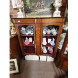 Edwardian mahogany and inlaid display cabinet