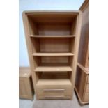 Modern Veneered Shelving unit with 2 drawers under