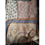 2 x Single Vintage Eiderdowns and Aubusson Rug