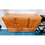 Vintage Ercol solid elm sideboard