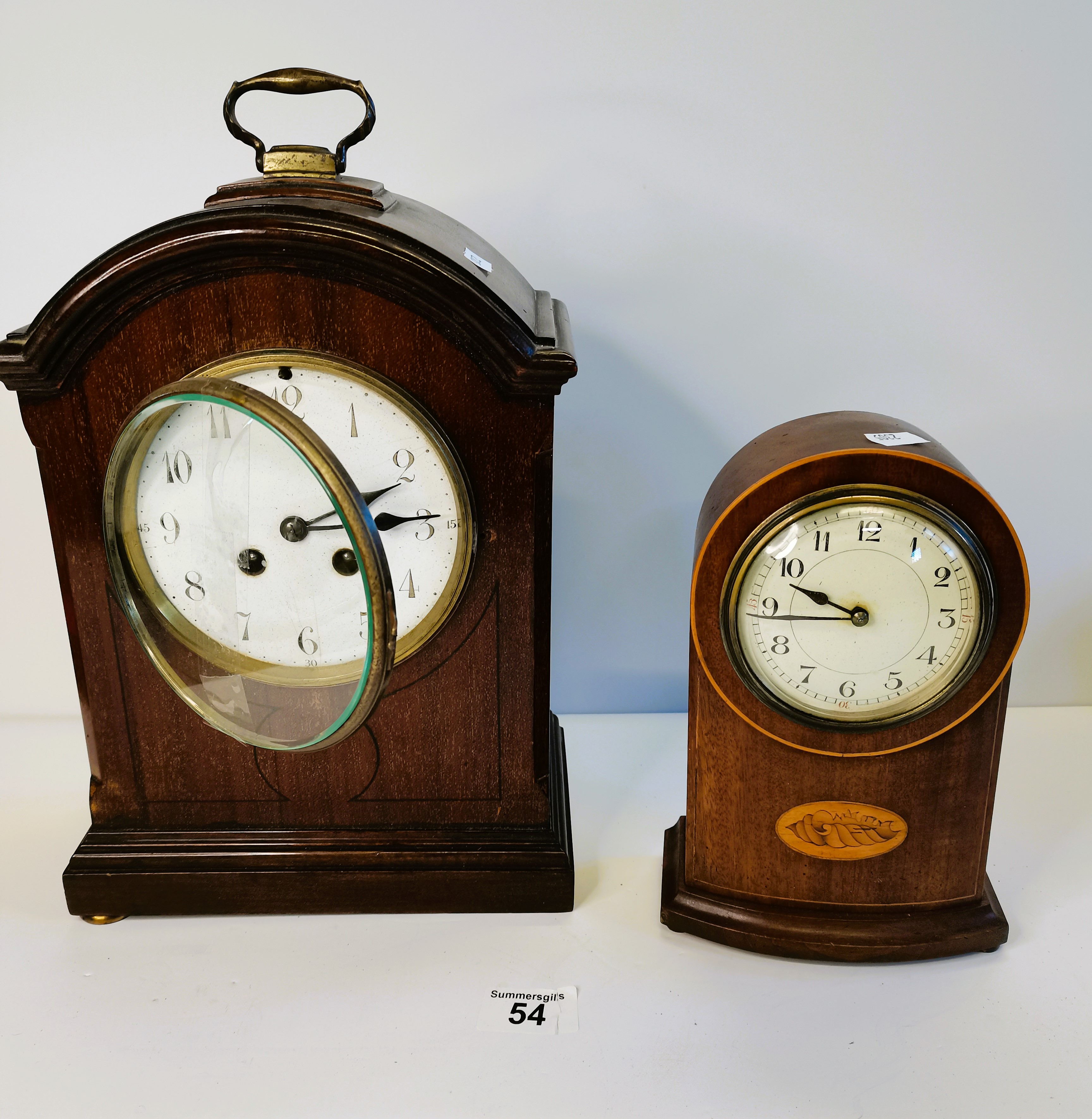 x2 Mantle Mahogany clocks