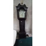 Carved Oak Grandfather clock