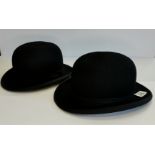 2 x vintage bowler hats in good condition