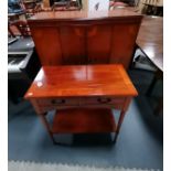 Yew wood TV Cabinet and small side table