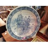 Delft blue and white charger 38cm ex condition