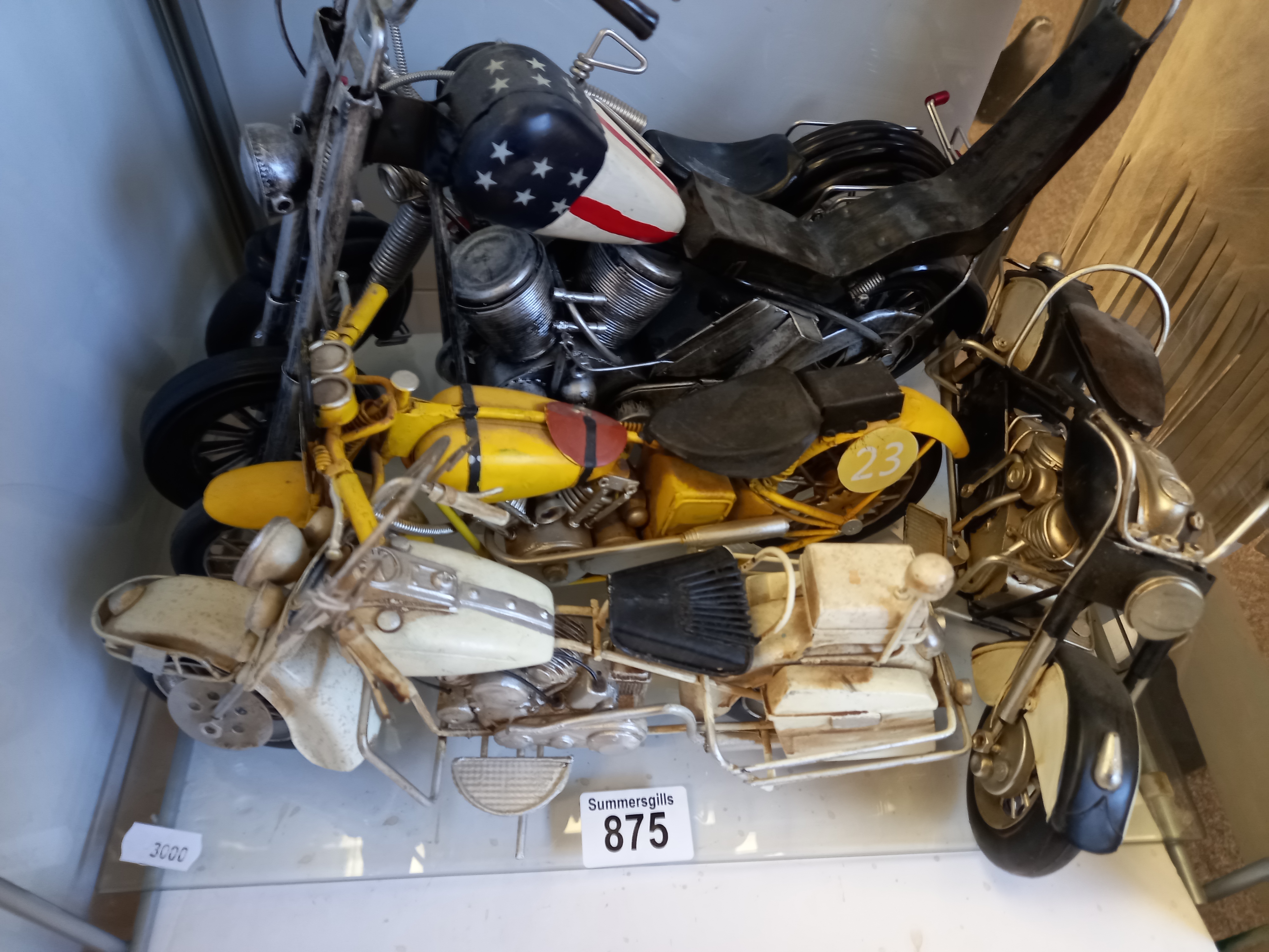 5 Tin Plate Motorcycles