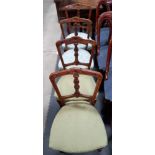 x 4 Victorian dining chairs