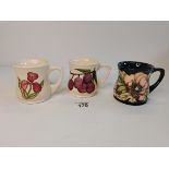 x3 Moorcroft Mugs