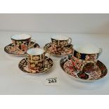 x4 Crown Derby cups and saucers