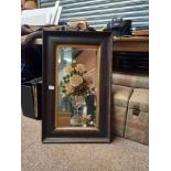 Hand Painted Decorative Mirror in Wooden Frame
