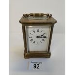 Brass Carriage Clock with key