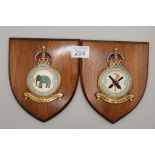 x2 Royal Airforce shields 177 Squadron and 27 Squadron