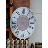 Large Modern wooden painted wall clock "Hotel Westminster"