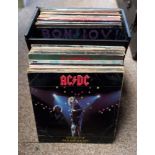 Box of Heavy Rock LP Records