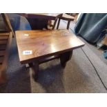 A Yorkshire rose stool/ small table ( mouseman interest )