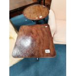 2 x Antique tripod side tables