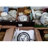 4 x boxes misc. items incl Royal Worcester Evesham