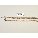 9ct Gold bracelets x 2 19g