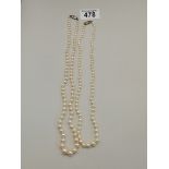 2 x sets of pearl necklaces